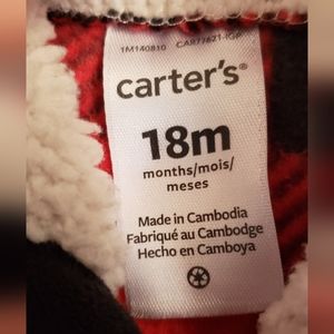 BABY AND TODDLER 2-PIECE BUFFALO PLAID SET CARTER'S SZ 18 MONTHS